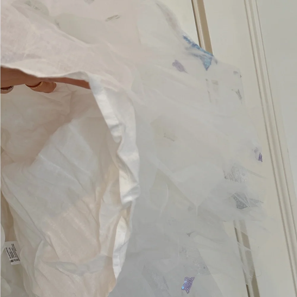 ✨ Lola + The Boys Starry Tulle Dress – White Iridescent Constellation – Size 6 - Picture 5 of 6